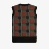 Camisetas de tirantes de punto para mujer con cuadros escoceses Glitch Camisetas de tirantes de punto para mujer con cuadros escoceses Glitch