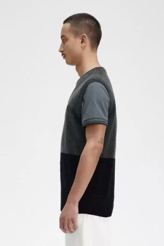 Camisetas sin mangas de chenilla con bloques de color para hombre