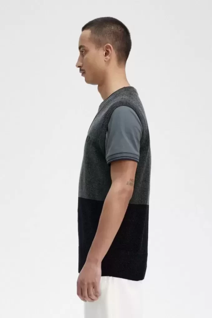 Camisetas sin mangas de chenilla con bloques de color para hombre Camisetas sin mangas de chenilla con bloques de color para hombre