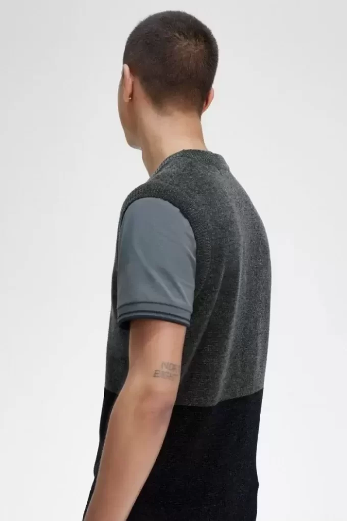 Camisetas sin mangas de chenilla con bloques de color para hombre Camisetas sin mangas de chenilla con bloques de color para hombre