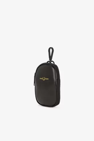 Cartera de hombre de piel y sarga de nailon