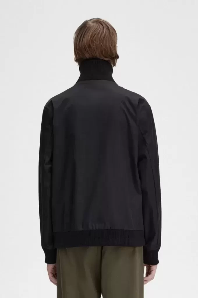 Chaqueta bomber de tenis de punto acanalado para hombre Chaqueta bomber de tenis de punto acanalado para hombre
