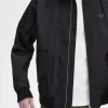Chaqueta bomber de tenis de punto acanalado para hombre Chaqueta bomber de tenis de punto acanalado para hombre