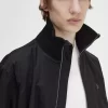 Chaqueta bomber de tenis de punto acanalado para hombre Chaqueta bomber de tenis de punto acanalado para hombre