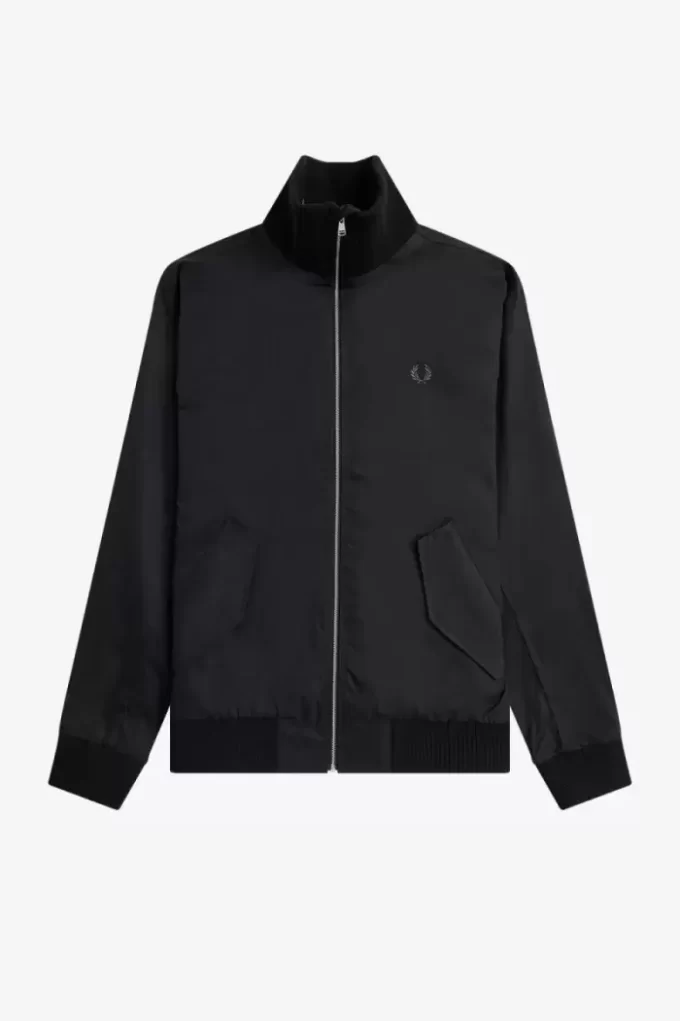 Chaqueta bomber de tenis de punto acanalado para hombre Chaqueta bomber de tenis de punto acanalado para hombre