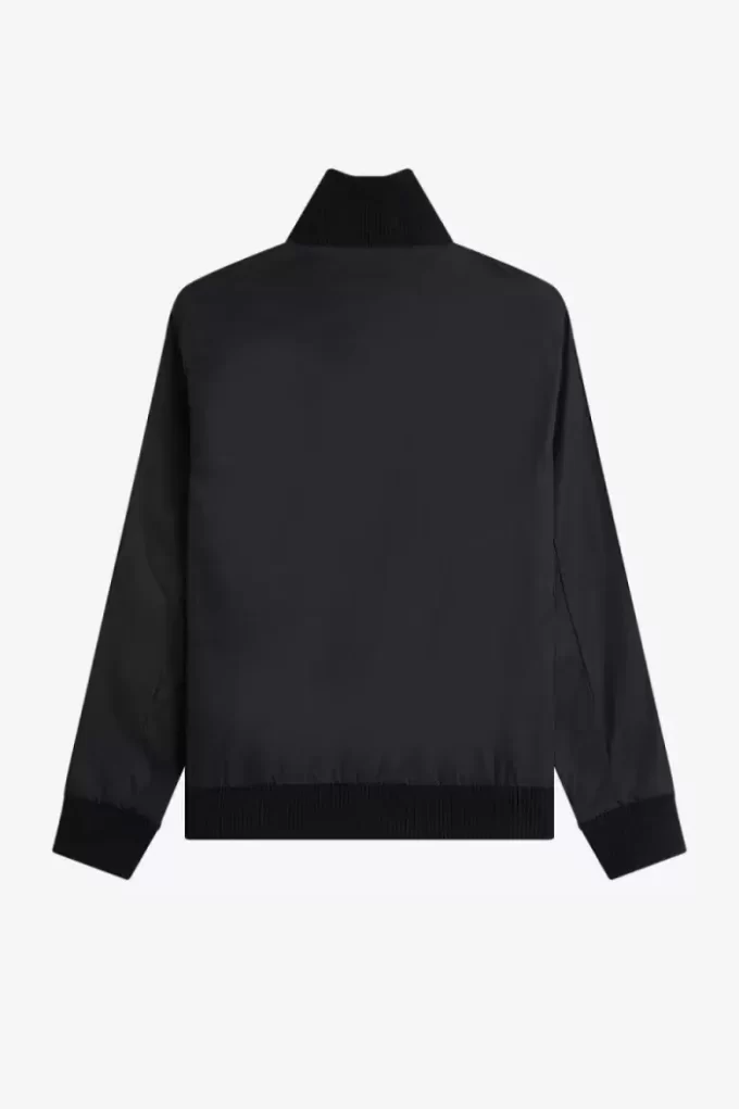 Chaqueta bomber de tenis de punto acanalado para hombre Chaqueta bomber de tenis de punto acanalado para hombre