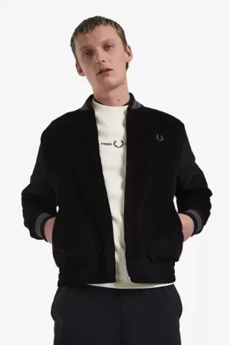 Chaqueta bomber de tenis Needlecord para hombre