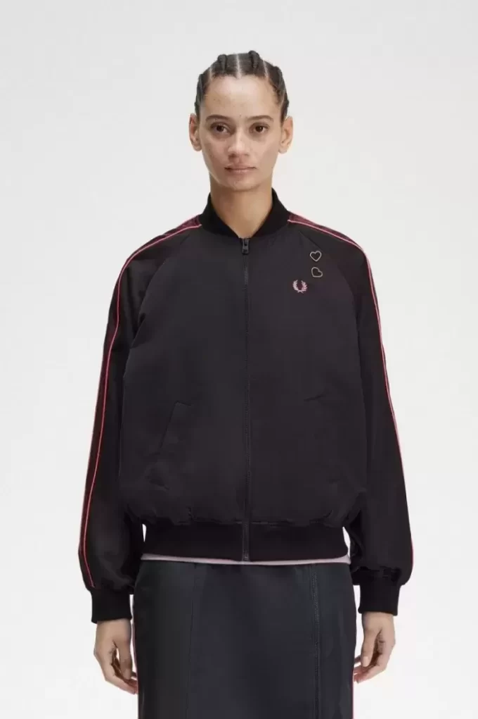 Chaquetas bomber con forro estampado para mujer Chaquetas bomber con forro estampado para mujer