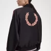 Chaquetas bomber con forro estampado para mujer Chaquetas bomber con forro estampado para mujer