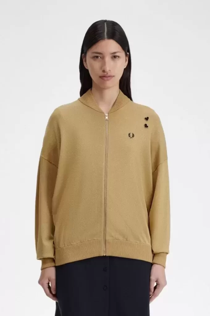 Chaquetas bomber de punto metalizado para mujer, 1964 Chaquetas bomber de punto metalizado para mujer, 1964