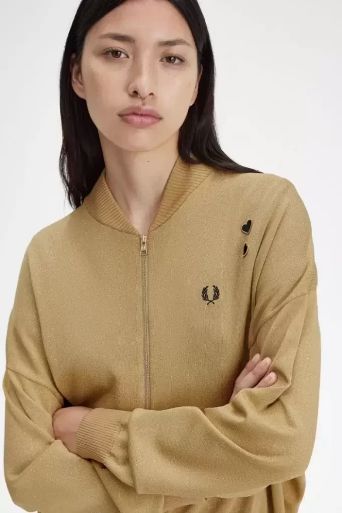Chaquetas bomber de punto metalizado para mujer, 1964 Chaquetas bomber de punto metalizado para mujer, 1964