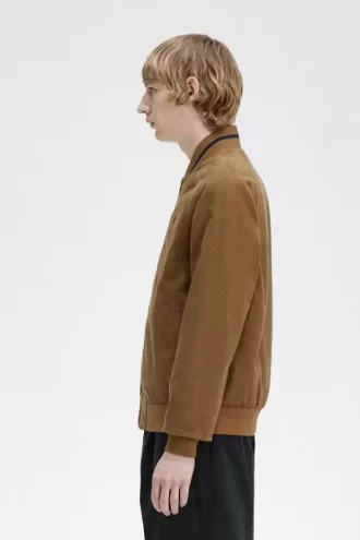 Chaquetas bomber de tenis de pana gofrada para hombre