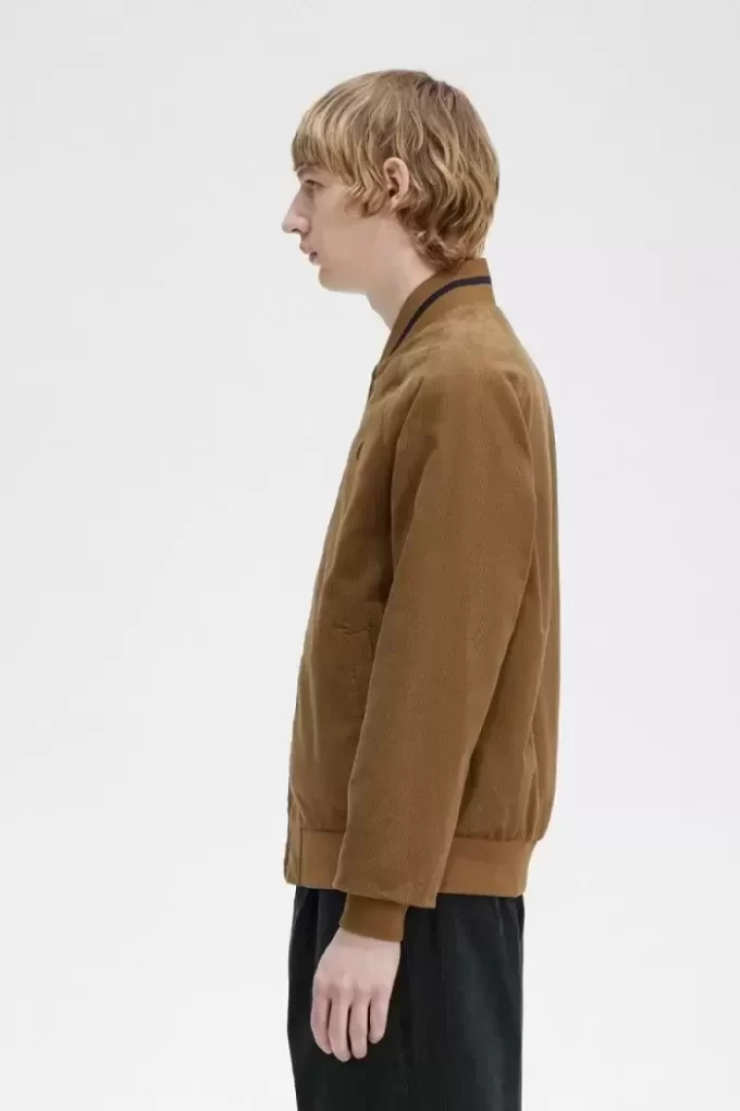 Chaquetas bomber de tenis de pana gofrada para hombre