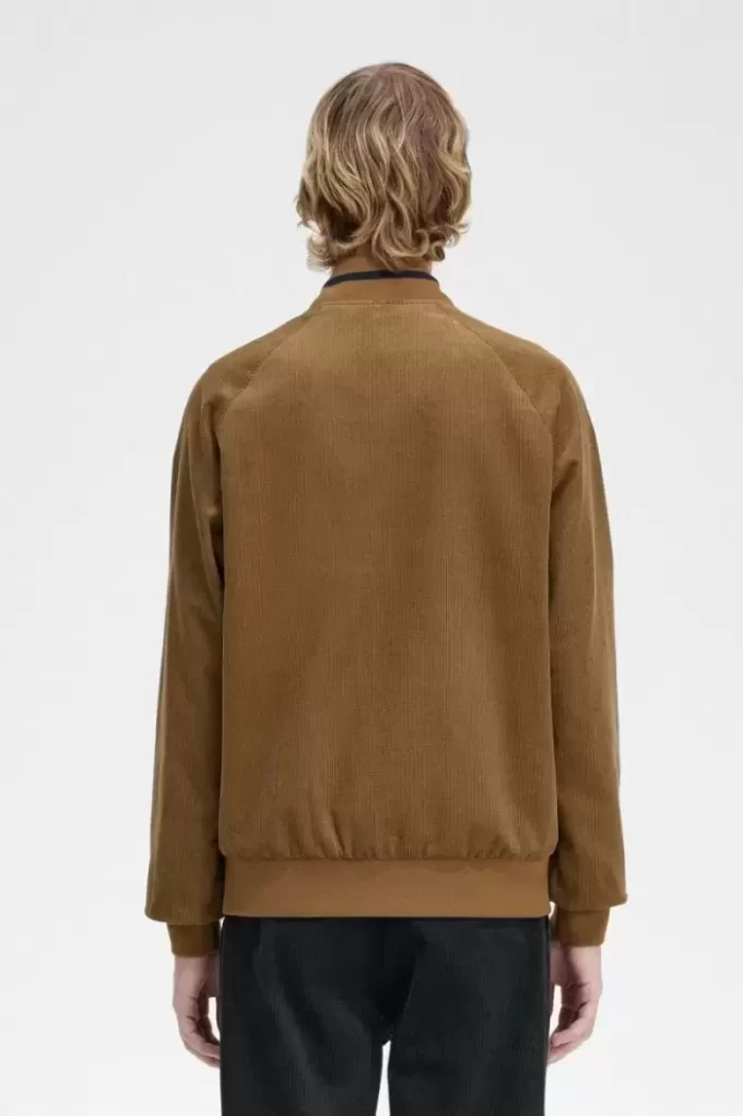 Chaquetas bomber de tenis de pana gofrada para hombre