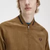 Chaquetas bomber de tenis de pana gofrada para hombre