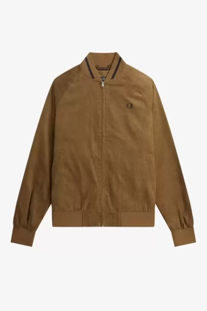 Chaquetas bomber de tenis de pana gofrada para hombre