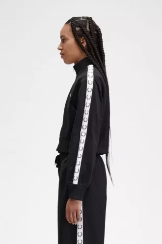 Chaquetas de chándal cortas con cinta para mujer