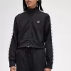 Chaquetas de chándal cortas con cinta para mujer Chaquetas de chándal cortas con cinta para mujer