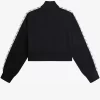 Chaquetas de chándal cortas con cinta para mujer Chaquetas de chándal cortas con cinta para mujer