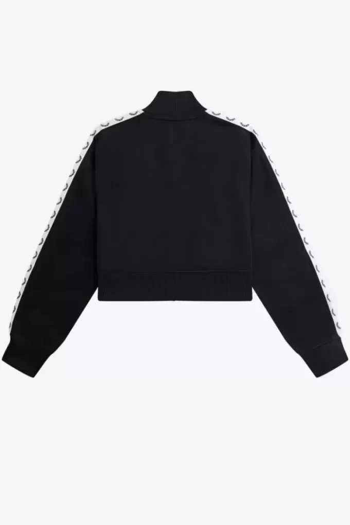 Chaquetas de chándal cortas con cinta para mujer Chaquetas de chándal cortas con cinta para mujer