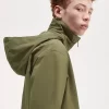 Chaquetas de hombre con bolsillo de parche y cremallera