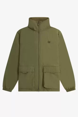 Chaquetas de hombre con bolsillo de parche y cremallera