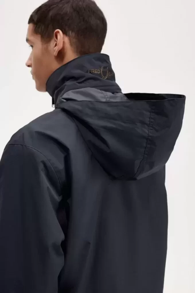 Chaquetas de hombre con bolsillo de parche y cremallera