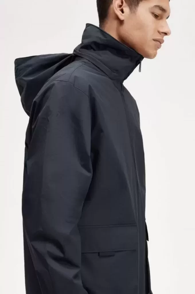 Chaquetas de hombre con bolsillo de parche y cremallera