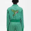 Chaquetas de mujer con cuadros vichy bordados