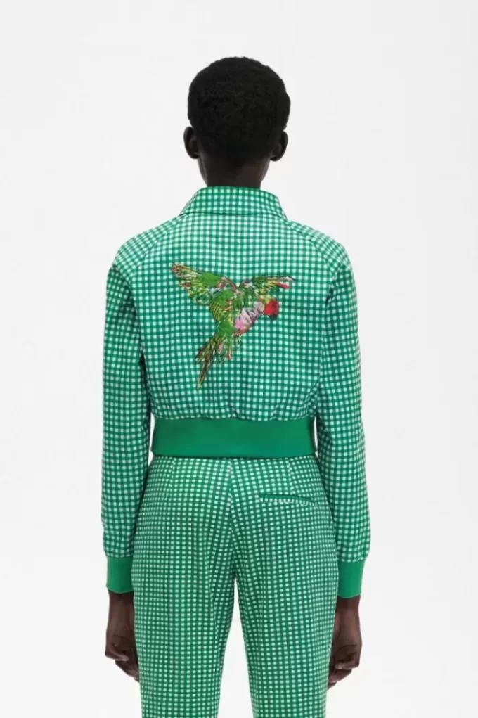 Chaquetas de mujer con cuadros vichy bordados