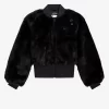 Chaquetas de piel sintética para mujer con detalle de corazón Chaquetas de piel sintética para mujer con detalle de corazón