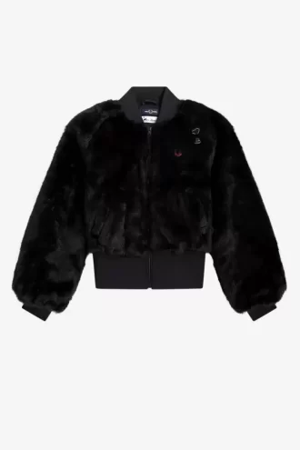 Chaquetas de piel sintética para mujer con detalle de corazón