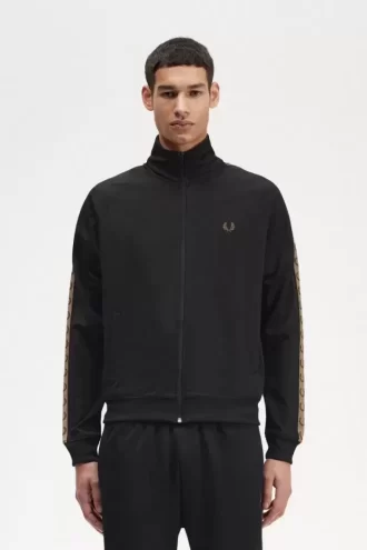 Chaquetas deportivas con cinta en contraste para hombre