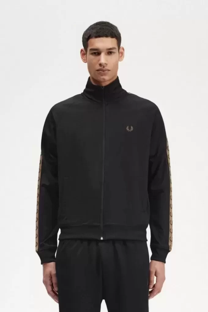 Chaquetas deportivas con cinta en contraste para hombre
