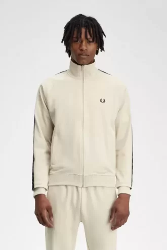 Chaquetas deportivas con cinta en contraste para hombre