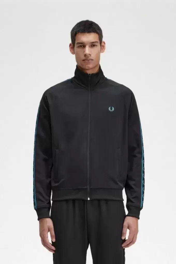 Chaquetas deportivas con cinta en contraste para hombre