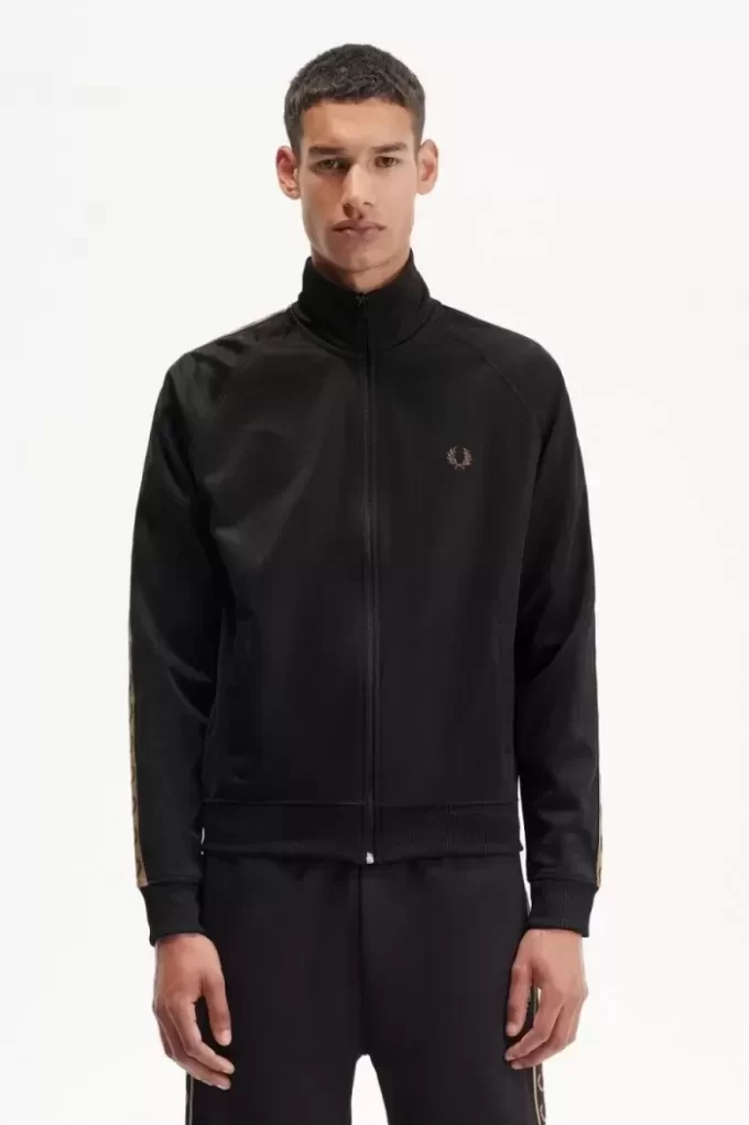 Chaquetas deportivas con cinta en contraste para hombre