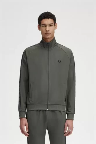 Chaquetas deportivas con cinta en contraste para hombre