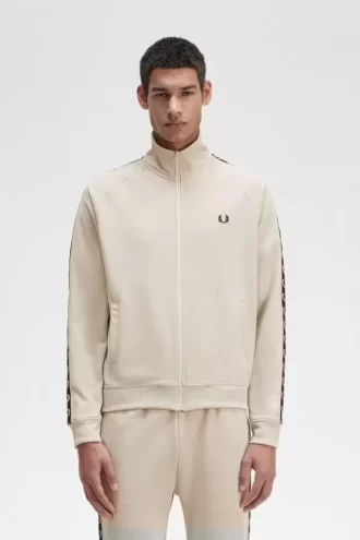 Chaquetas deportivas con cinta en contraste para hombre