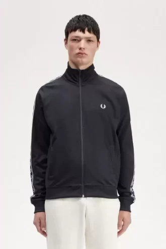 Chaquetas deportivas con cinta en contraste para hombre