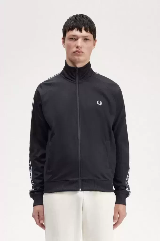 Chaquetas deportivas con cinta en contraste para hombre