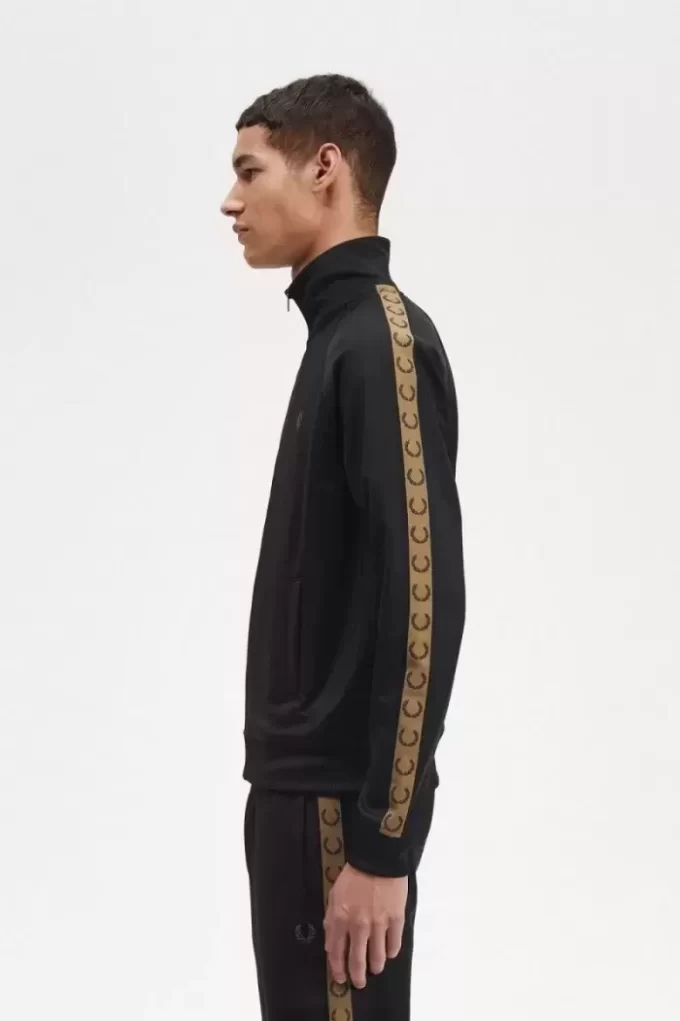 Chaquetas deportivas con cinta en contraste para hombre