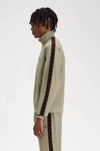 Chaquetas deportivas con cinta en contraste para hombre