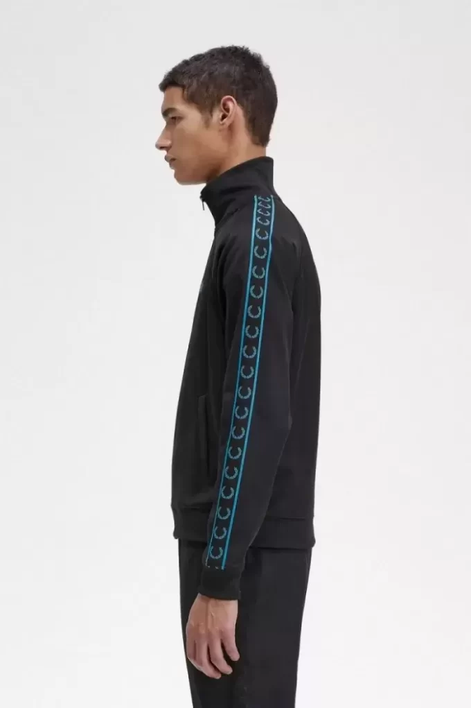 Chaquetas deportivas con cinta en contraste para hombre