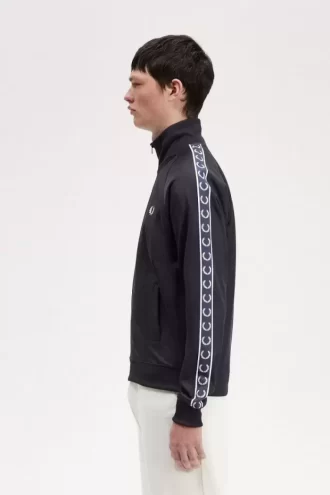 Chaquetas deportivas con cinta en contraste para hombre