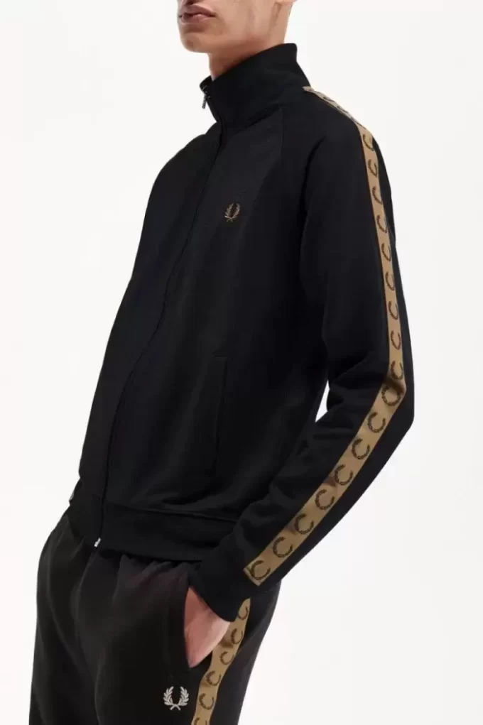 Chaquetas deportivas con cinta en contraste para hombre