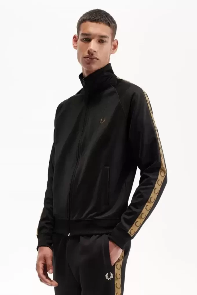 Chaquetas deportivas con cinta en contraste para hombre