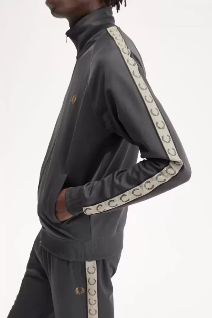 Chaquetas deportivas con cinta en contraste para hombre