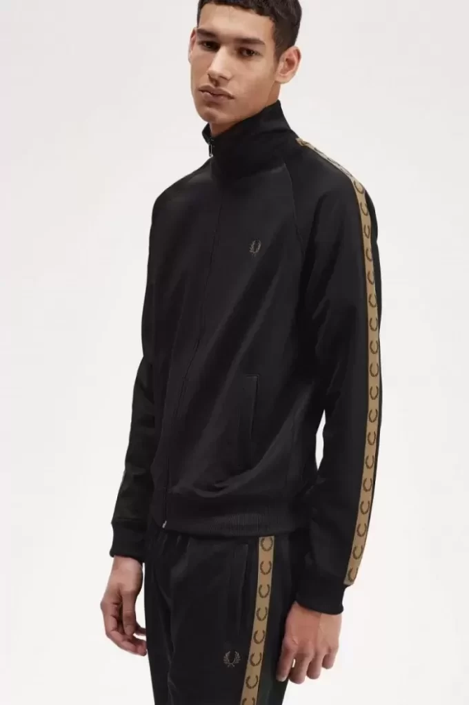 Chaquetas deportivas con cinta en contraste para hombre