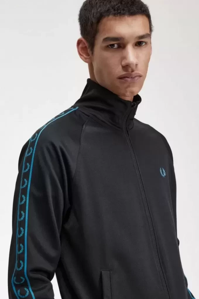 Chaquetas deportivas con cinta en contraste para hombre